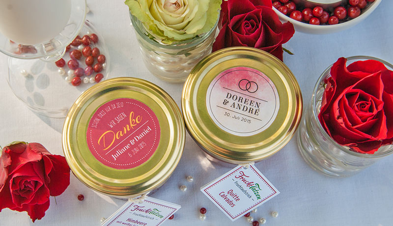 Marmeladenmanufaktur - Marmelade als Gastgeschenk zur Hochzeit Marmeladenmanufaktur - Marmelade als Gastgeschenk zur Hochzeit