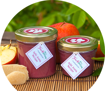 Marmelade als Geschenk - Apfel-Marzipan-Aronia