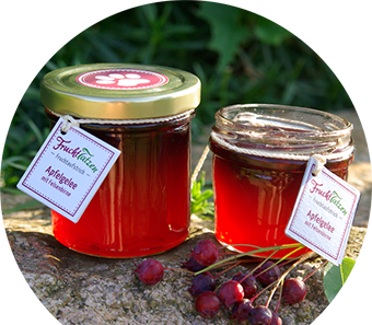 Fruchtaufstrich als Geschenk - Apfelgelee mit Felsenbirne