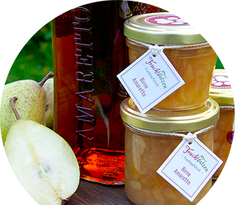 Marmelade mit Alkohol online kaufen - Birne-Amaretto