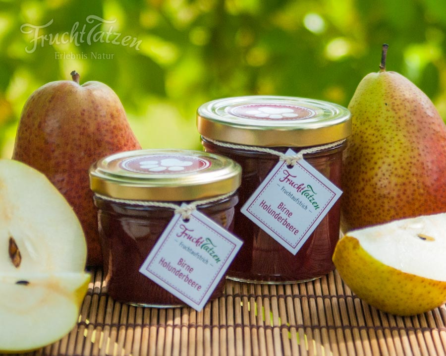 handgemachte Marmelade kaufen Birne-Holunderbeere