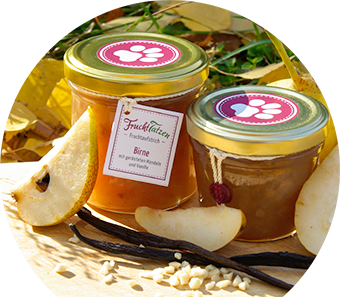 Marmelade als Geschenk - Birne, geröstete Mandel