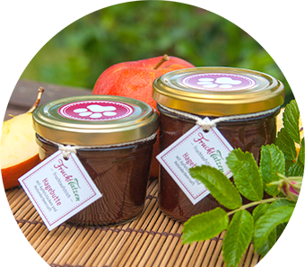 Marmelade als Geschenk - Hagebuttenmarmelade mit Apfel