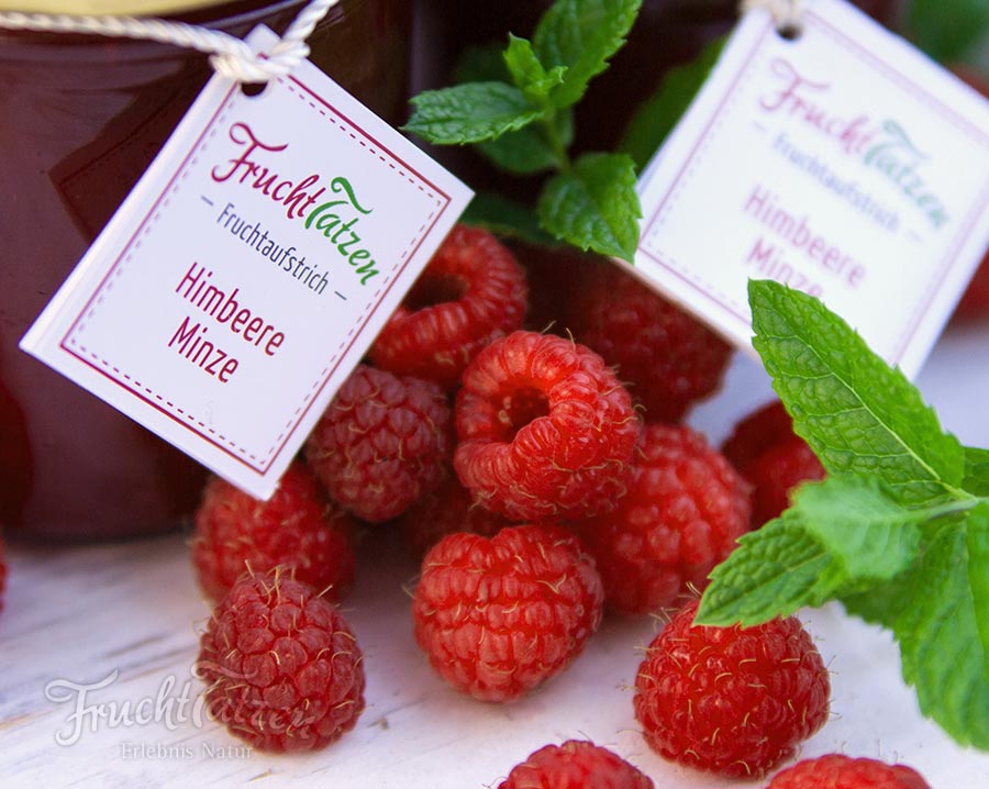 Marmelade als Geschenk - Himbeer-Minze