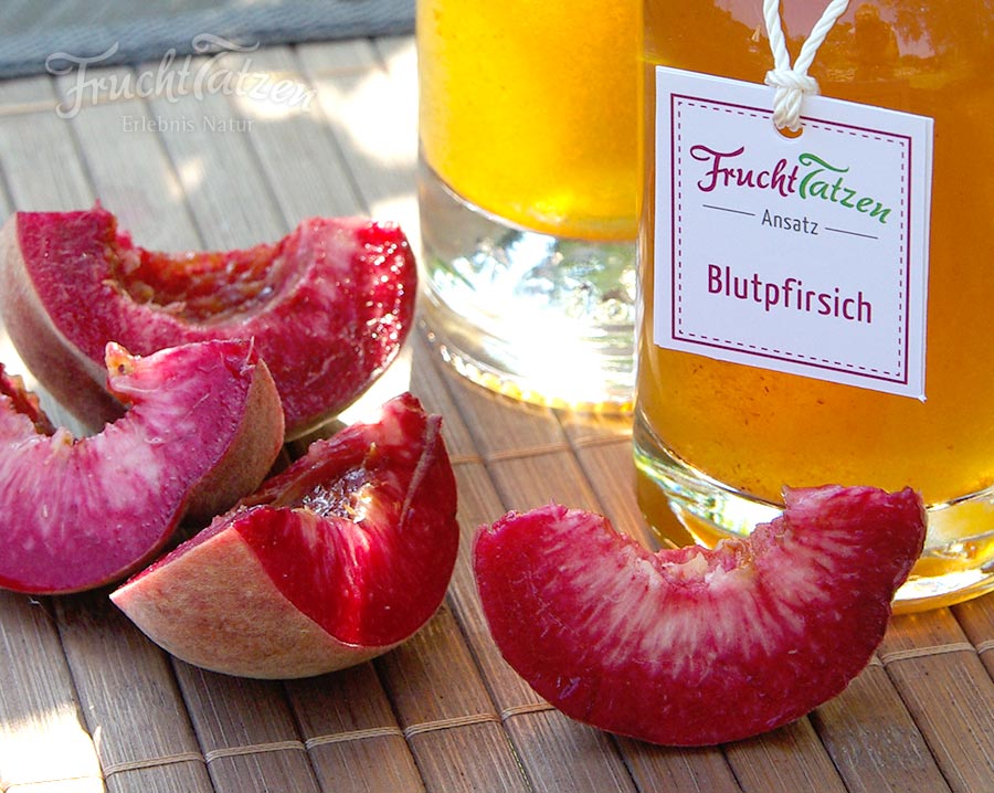 Marmelade als Geschenk - Ansatz Blutpfirsich