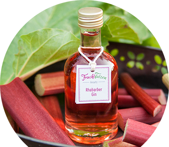 Likör als Geschenk - Rhabarber-Gin